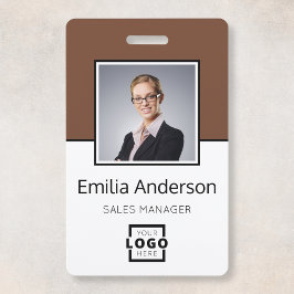 Tarjeta De Identificación Logotipo comercial personalizado Código de barras