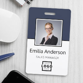 Tarjeta De Identificación Logotipo comercial personalizado Código de barras 