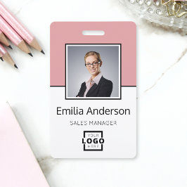 Tarjeta De Identificación Logotipo comercial personalizado Código de barras