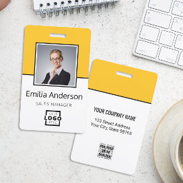 Tarjeta De Identificación Logotipo comercial personalizado Código de barras