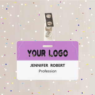 Tarjeta De Identificación Logotipo comercial personalizado con nombre Cree e