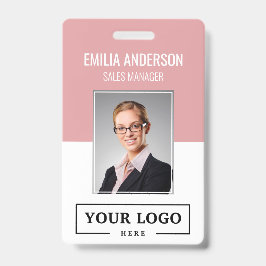 Tarjeta De Identificación Logotipo comercial personalizado Foto básica de em