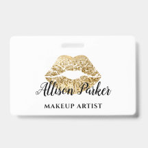 Logotipo de ARTISTA DE MAQUILLAJE Gold Beso Nombre