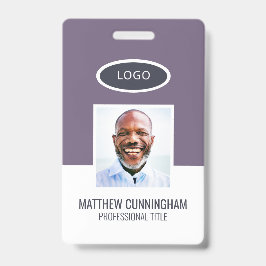 Tarjeta De Identificación Logotipo de Bloque de Color Moderno Código de Barr