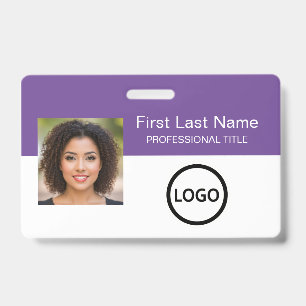 Tarjeta De Identificación Logotipo de código de barras de identificación de