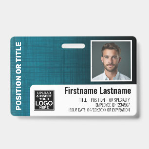 Tarjeta De Identificación Logotipo de código de barras de identificación de 