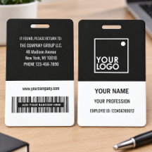 Logotipo de código de barras de la foto de identif