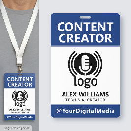 Tarjeta De Identificación Logotipo de creador de contenido de ID de medios S