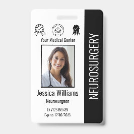 Tarjeta De Identificación Logotipo de empleado de hospital personalizado y I