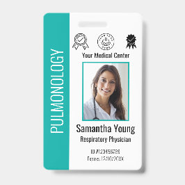 Tarjeta De Identificación Logotipo de empleado de hospital personalizado y I