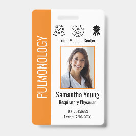 Tarjeta De Identificación Logotipo de empleado de hospital personalizado y I