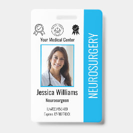 Tarjeta De Identificación Logotipo de empleado de hospital personalizado y I