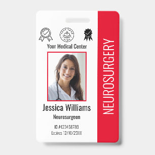 Tarjeta De Identificación Logotipo de empleado de hospital personalizado y I