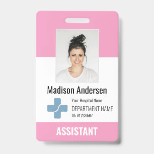 Tarjeta De Identificación Logotipo de empleado de hospital personalizado y p