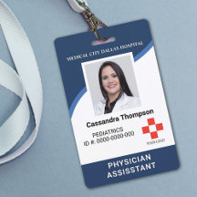 Logotipo de empleado del hospital personalizado y 