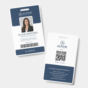 Tarjeta De Identificación Logotipo de empresa personalizado Foto de empleado