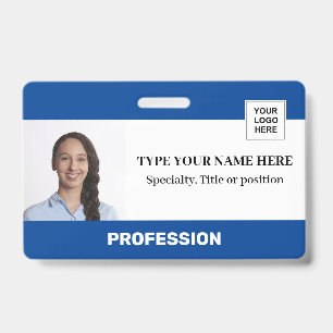 Tarjeta De Identificación Logotipo de foto Código de barras Nombre Emplead