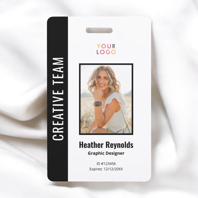 Tarjeta De Identificación Logotipo de foto de empleado - Negro (Subido por el creador)