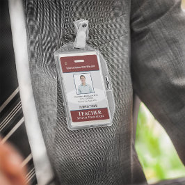 Tarjeta De Identificación Logotipo de foto de empleado personalizado Código 