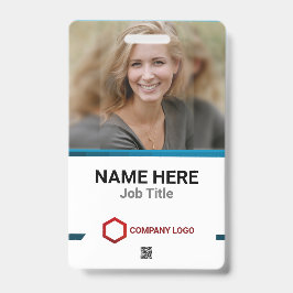 Tarjeta De Identificación Logotipo de foto de empleado personalizado Código 