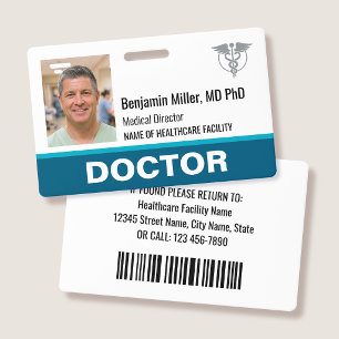 Tarjeta De Identificación Logotipo de foto de identificación de enfermera mé