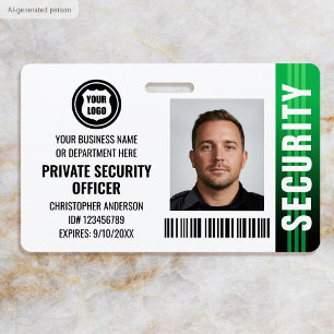 Tarjeta De Identificación Logotipo de foto de identificación de oficial de g