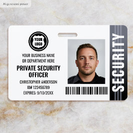 Tarjeta De Identificación Logotipo de foto de identificación de oficial de g