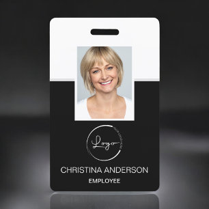 Tarjeta De Identificación Logotipo de foto de nombre de empleado personaliza