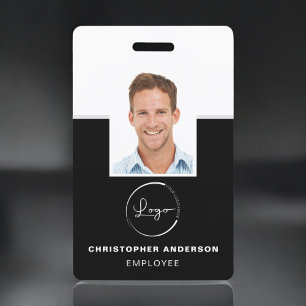 Tarjeta De Identificación Logotipo de foto de nombre de empleado personaliza
