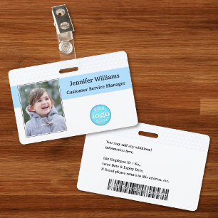 Tarjeta De Identificación Logotipo de foto de personal de empleado personali
