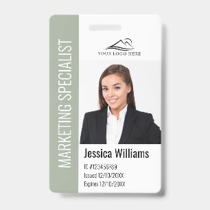 Tarjeta De Identificación Logotipo de foto del empleado de la empresa modern