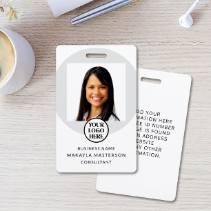 Tarjeta De Identificación Logotipo de foto ID de empleado