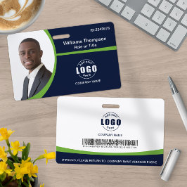 Tarjeta De Identificación Logotipo de foto personalizado Código de barras Em