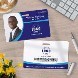 Tarjeta De Identificación Logotipo de foto personalizado Código de barras Em
