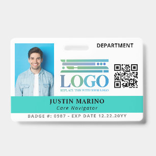Tarjeta De Identificación Logotipo de huevo de Robin brillante Código QR Fot