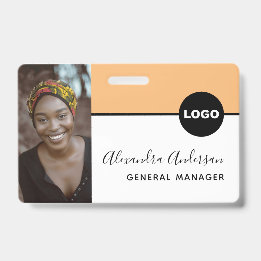 Tarjeta De Identificación Logotipo de ID de foto del personal de la Clínica 