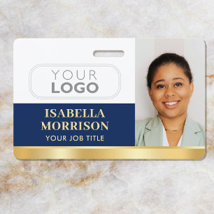 Tarjeta De Identificación Logotipo de ID personalizado de negocios de emplea