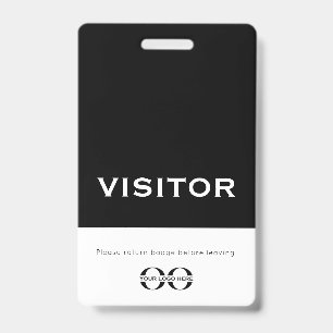 Tarjeta De Identificación Logotipo de insignia de visitante profesional