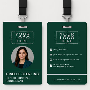 Tarjeta De Identificación Logotipo de la empresa de etiquetas de nombre pers