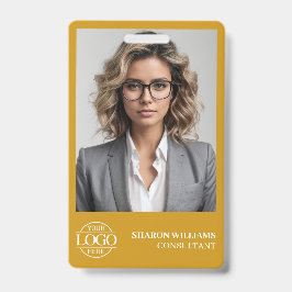 Tarjeta De Identificación Logotipo de la empresa de fotos de empleados de mo