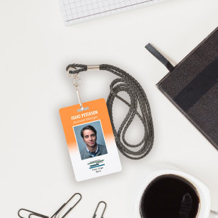 Tarjeta De Identificación Logotipo de la empresa de fotos de empleados de na