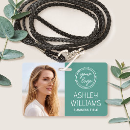 Tarjeta De Identificación Logotipo de la empresa de fotos personalizadas Nom