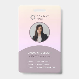 Tarjeta De Identificación Logotipo de la empresa de identificación de foto d