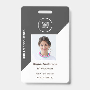 Tarjeta De Identificación Logotipo de la empresa de identificación fotográfi
