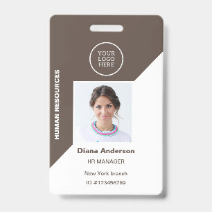 Tarjeta De Identificación Logotipo de la empresa de identificación fotográfi