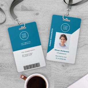 Tarjeta De Identificación Logotipo de la empresa de identificación fotográfi