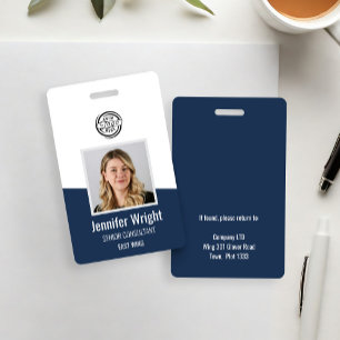 Tarjeta De Identificación Logotipo de la empresa de identificación fotográfi