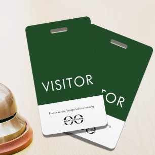 Tarjeta De Identificación Logotipo de la empresa de insignias para visitante