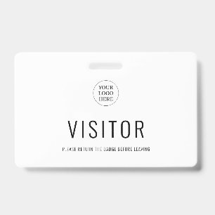 Tarjeta De Identificación Logotipo de la empresa de pases de visitante simpl