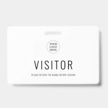 Logotipo de la empresa de pases de visitante simpl
